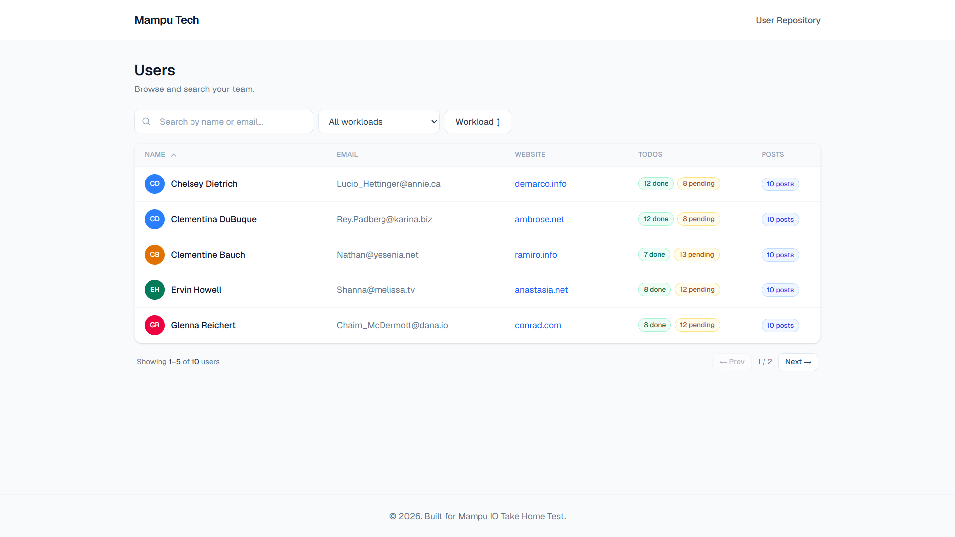 User Directory Web Apps preview